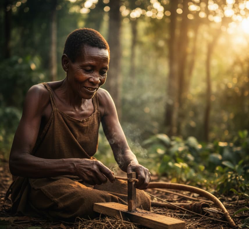 A Batwa cultural experience in Bwindi, highlighting the indigenous heritage and forest traditions of Uganda.