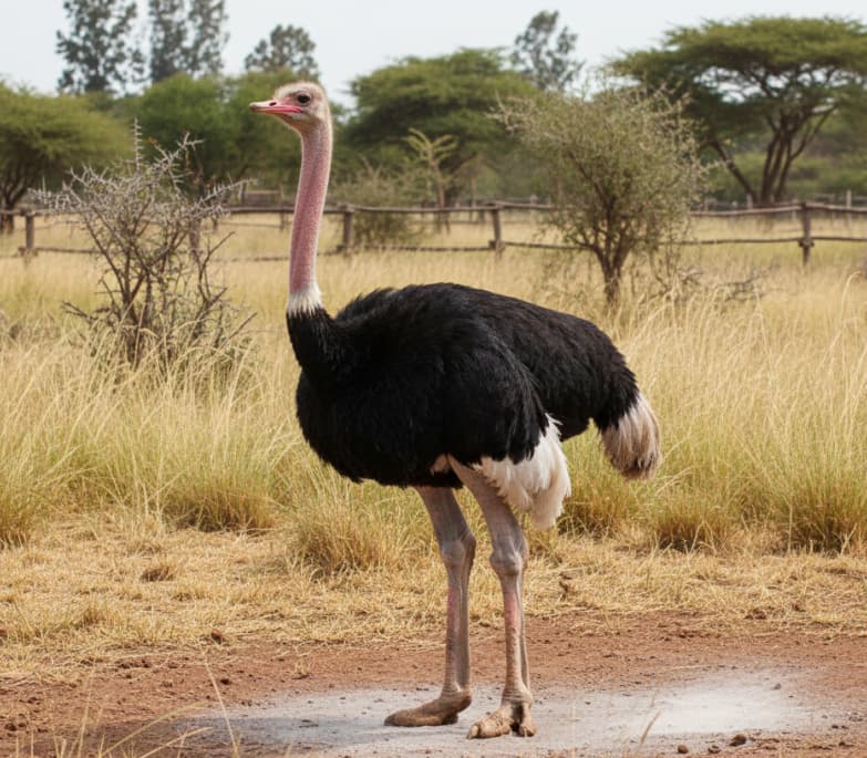 Ostrich at Stedmak Gardens in Nairobi