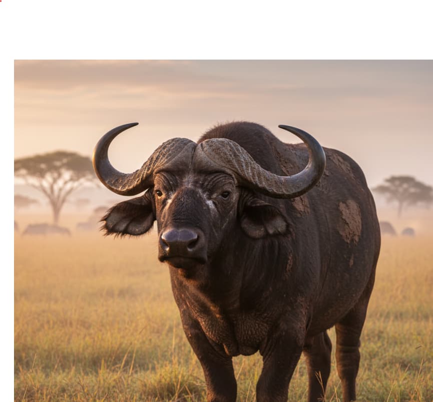 African buffalo in Masai Mara seen during a 3-Day Masai Mara Safari from Nairobi