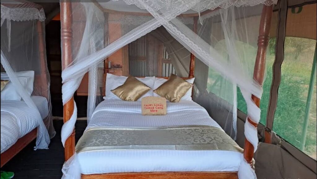 Luxury tented camp accommodation in the Masai Mara for overnight safari stays