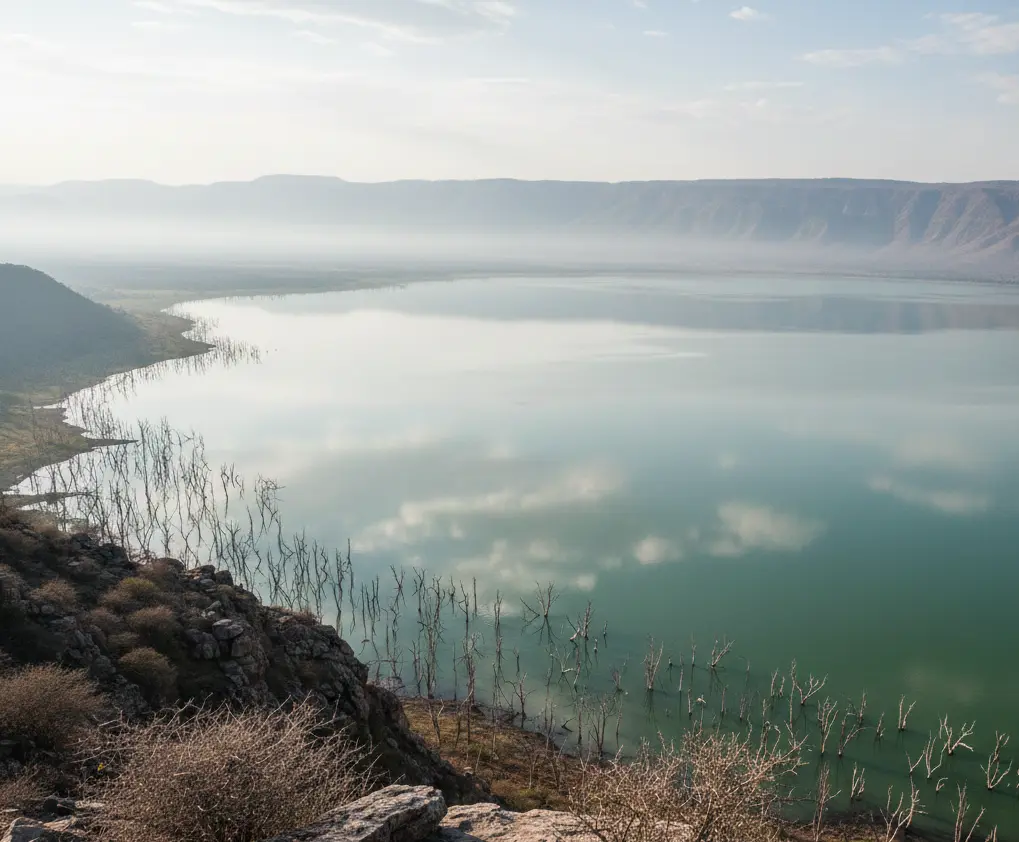 Panoramic aerial view of the best viewpoints in Lake Nakuru National Park in 2026.