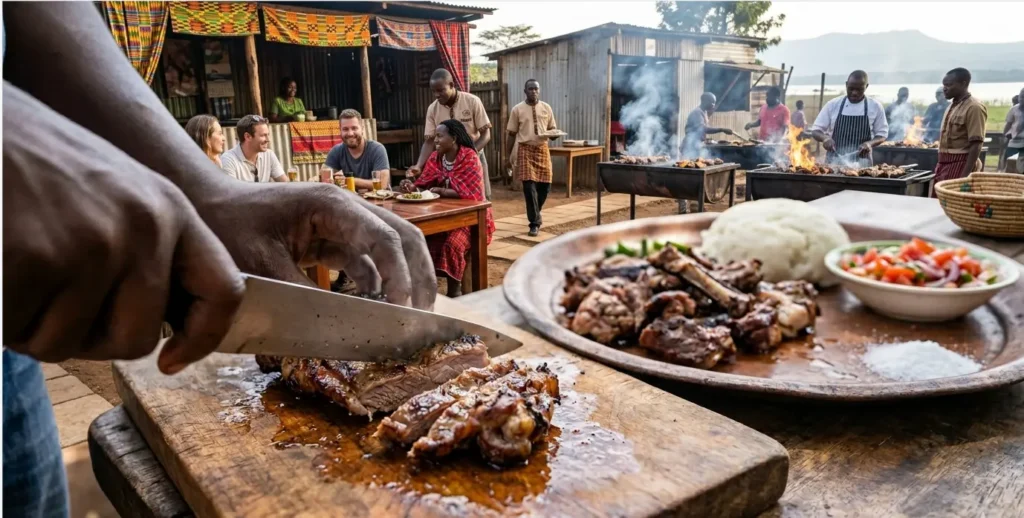 17 Fun Things to Do in Nakuru 2026: An Operator’s Ground Report (Beyond the Safari) 6 Authentic Kenyan Nyama Choma served at a local Nakuru eatery.