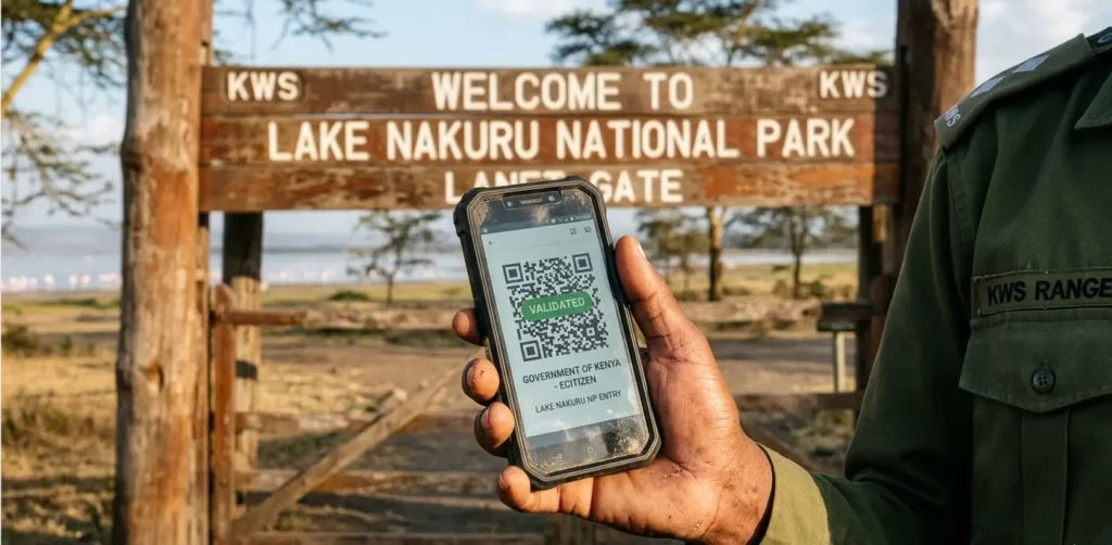 Lake Nakuru Safari Cost 2026: The "No-Surprise" Total Price Per Person 2 Paying Lake Nakuru park fees on eCitizen in 2026 using a QR code at the gate.