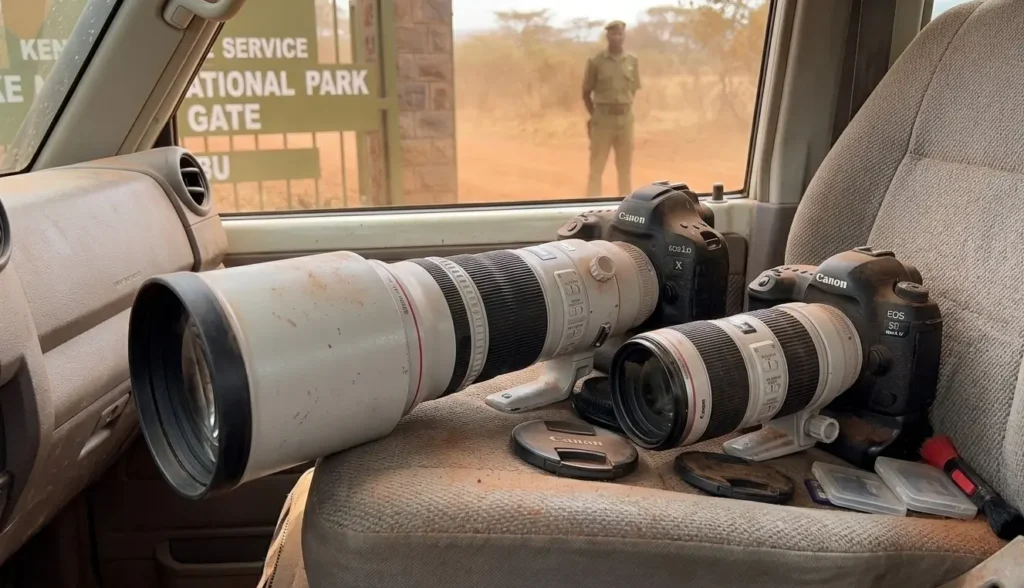 Is a Lake Nakuru Day Trip Worth It? 2026 Honest Comparison (Day Trip vs. Overnight) 7 Professional camera gear with 600mm lens for 2026 Lake Nakuru photography.