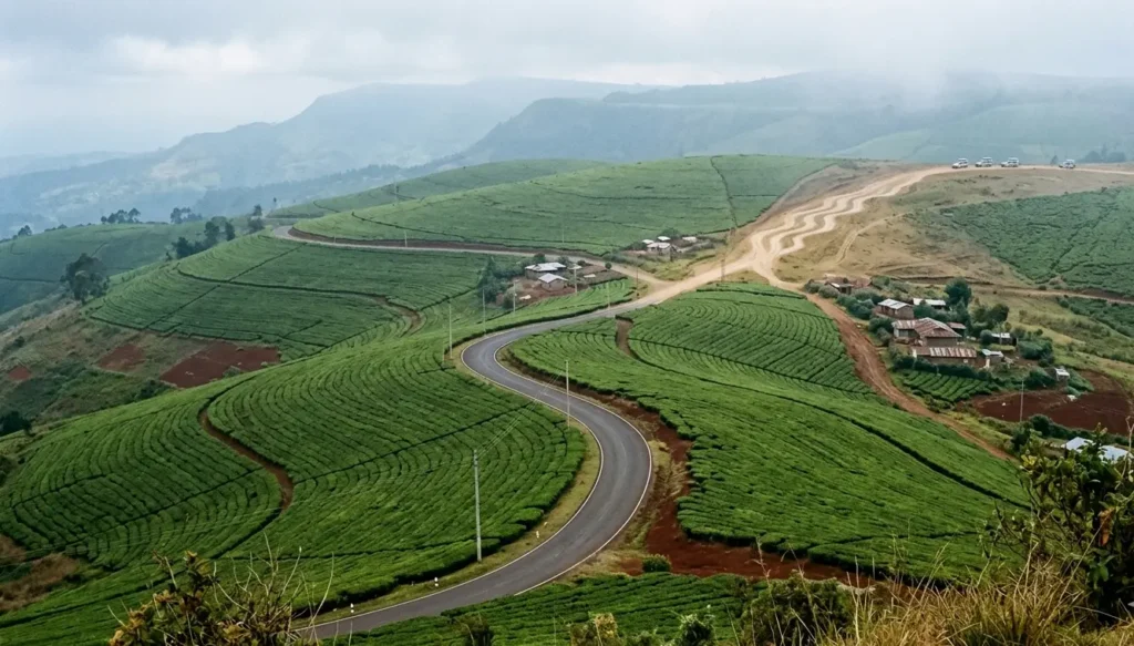 The scenic but rugged Mau Narok shortcut road connecting Lake Nakuru to the Masai Mara in 2026.