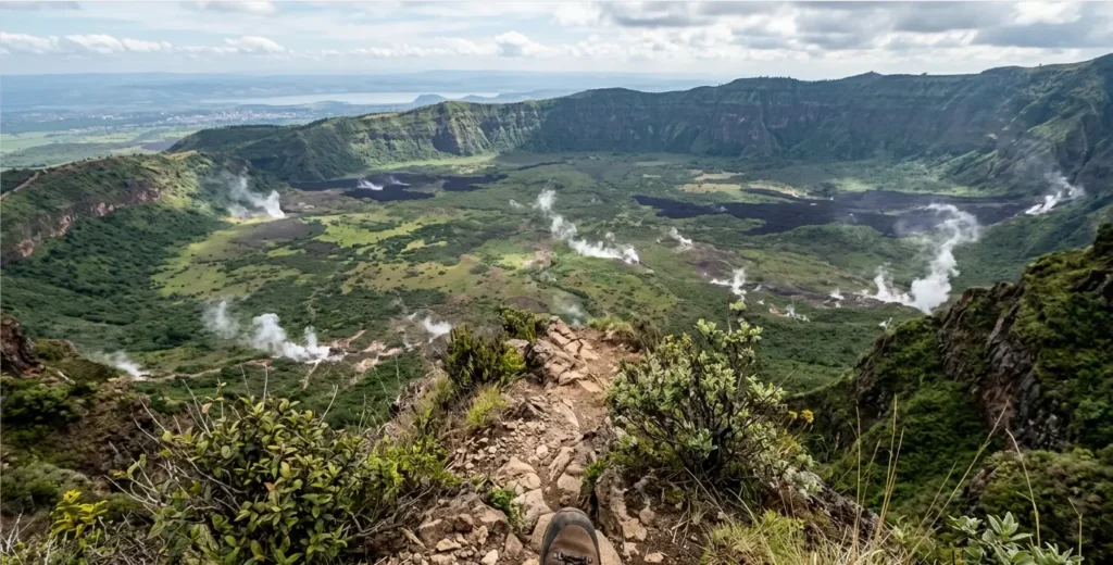 17 Fun Things to Do in Nakuru 2026: An Operator’s Ground Report (Beyond the Safari) 4 Aerial-style view of the Menengai Crater caldera hiking trails.