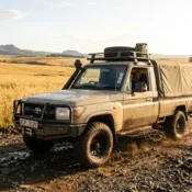 2026 safari Land Cruiser driving the high-altitude route to cover the Nakuru to Masai Mara distance