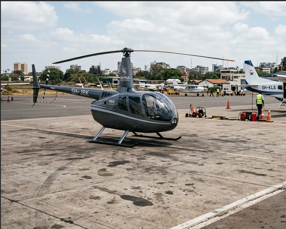 A private helicopter and a Cessna plane