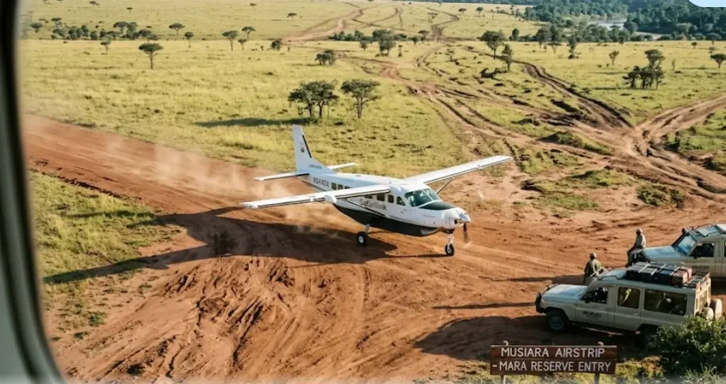 masai mara fly in matched airstrip